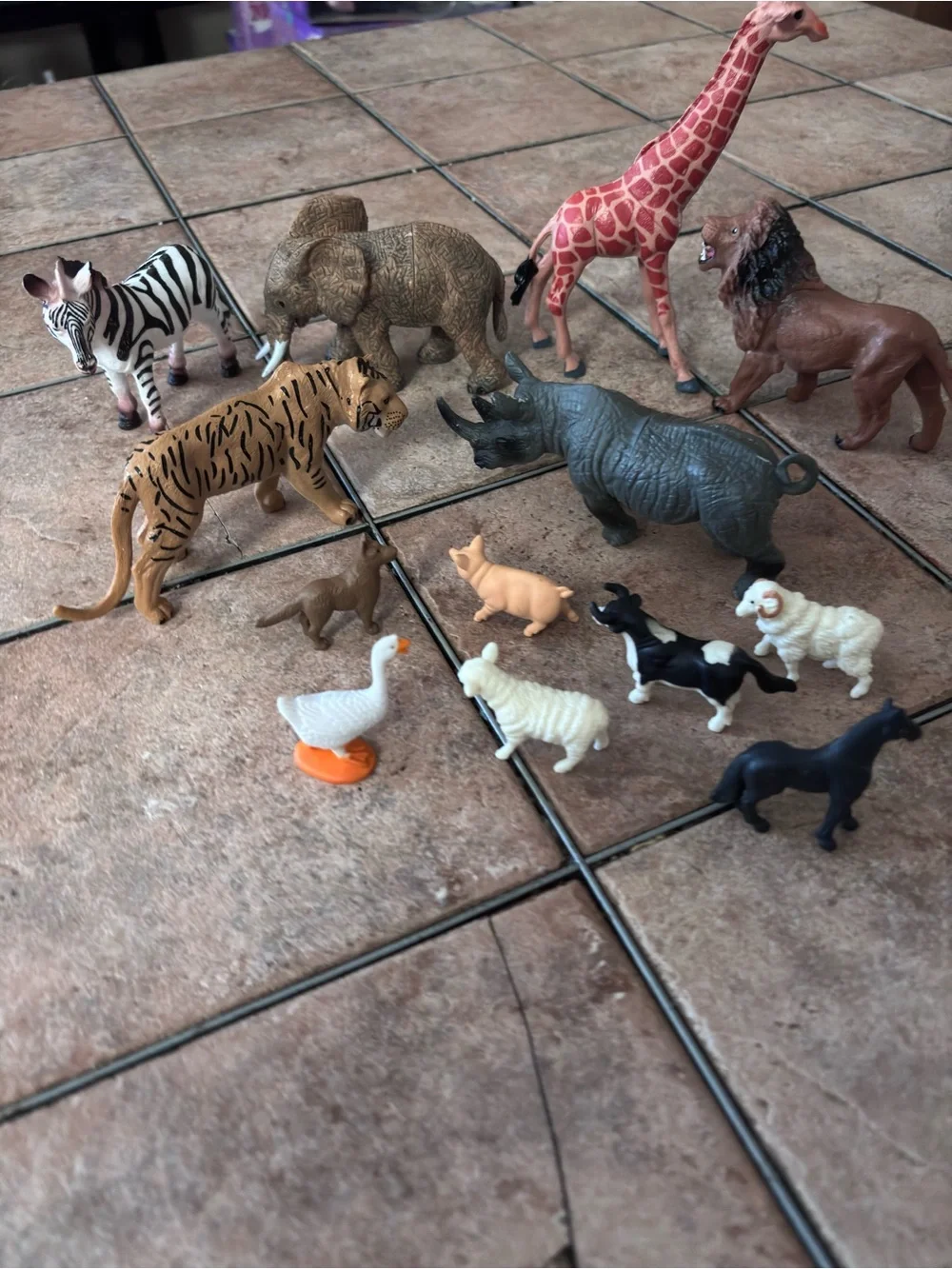 Lot Of 13  Safari Jungle Animals